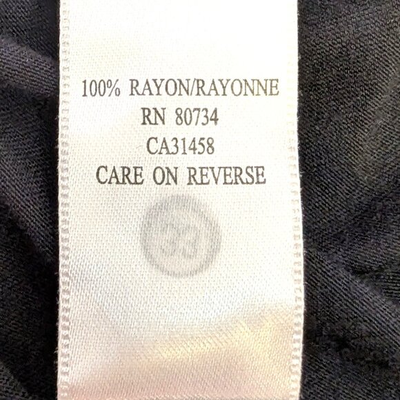 BCBGMAXAZRIA | Black V-Neck Ruffle Short Cap Sleeve Tee | Size Small - Picture 8 of 11